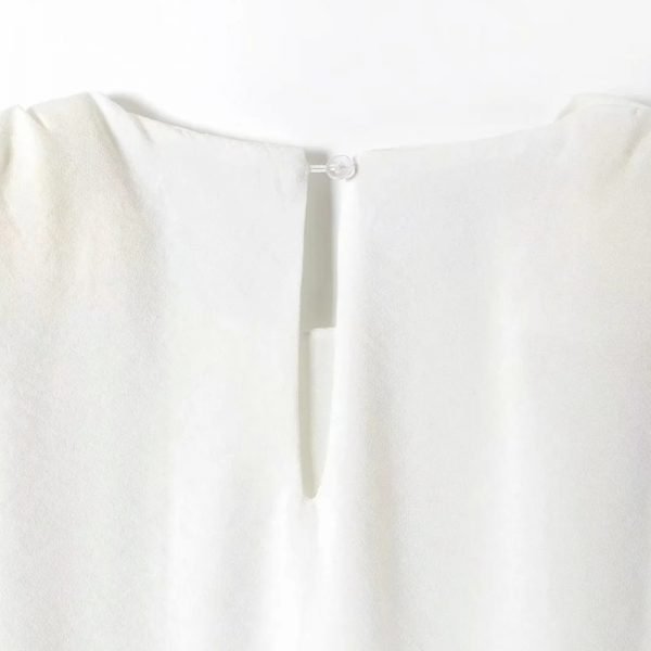 Hot Sale Women Shoulder Pads White Loose Mini Dress Female Sleeveless Clothes Casual Lady Vestido D8129